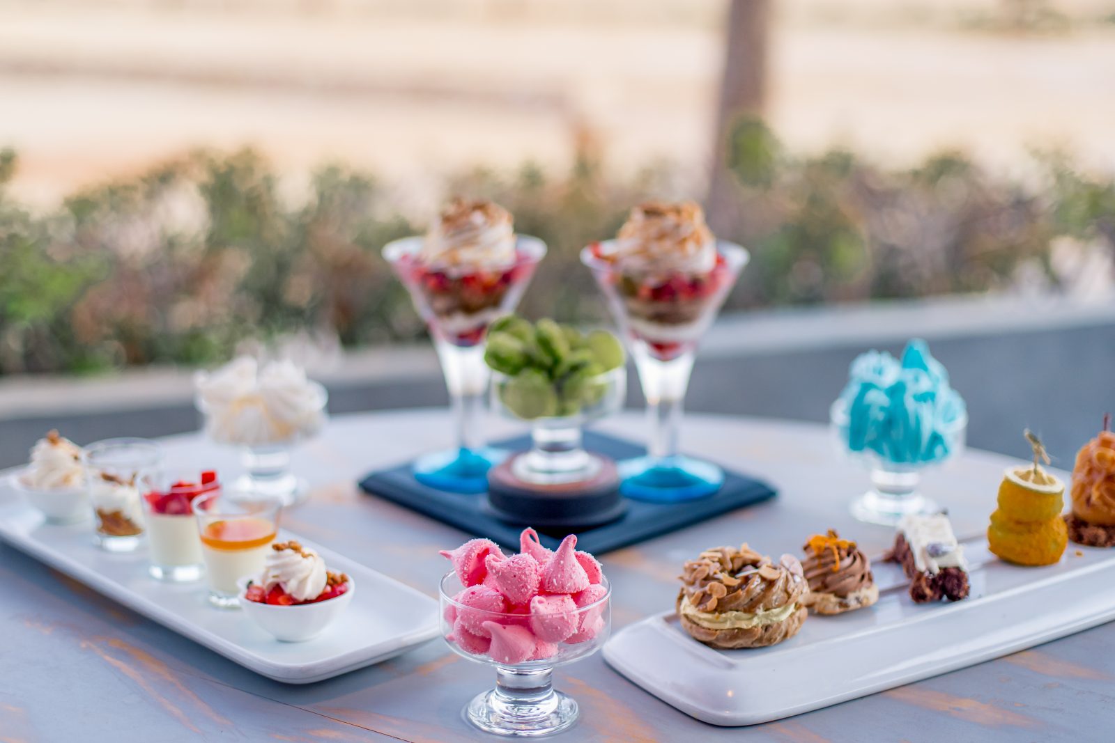 Various dessert in Dakhla Evasion Restaurant